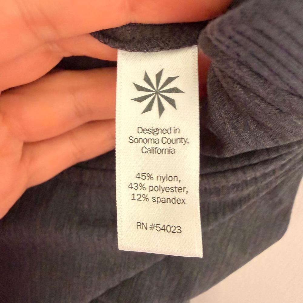 Athleta Wide Leg Stretch Lightweight Charcoal‎ Pants (10) Athleisure Casual - Picture 10 of 14